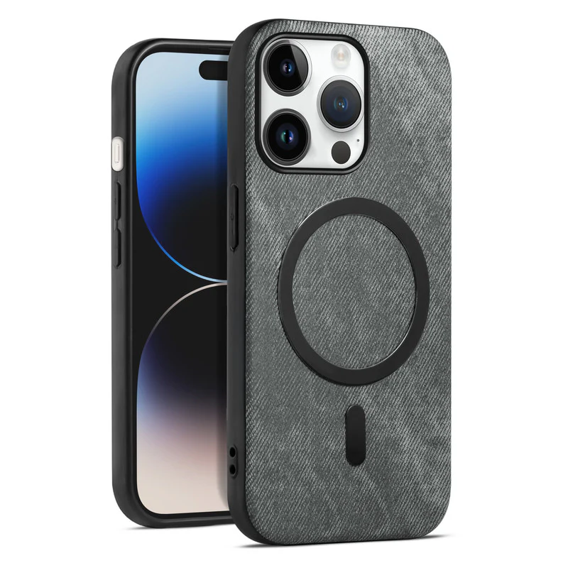 Classic Denim Finish Back Case For Apple iPhone 14 Pro With Wireless Charging Support Support - Image 19
