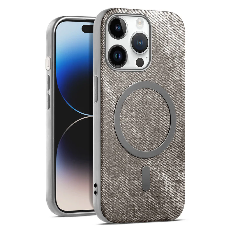 Classic Denim Finish Back Case For Apple iPhone 14 Pro With Wireless Charging Support Support - Image 25