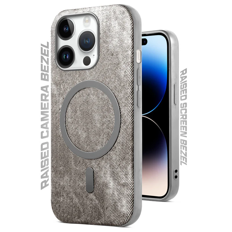 Classic Denim Finish Back Case For Apple iPhone 14 Pro With Wireless Charging Support Support - Image 30