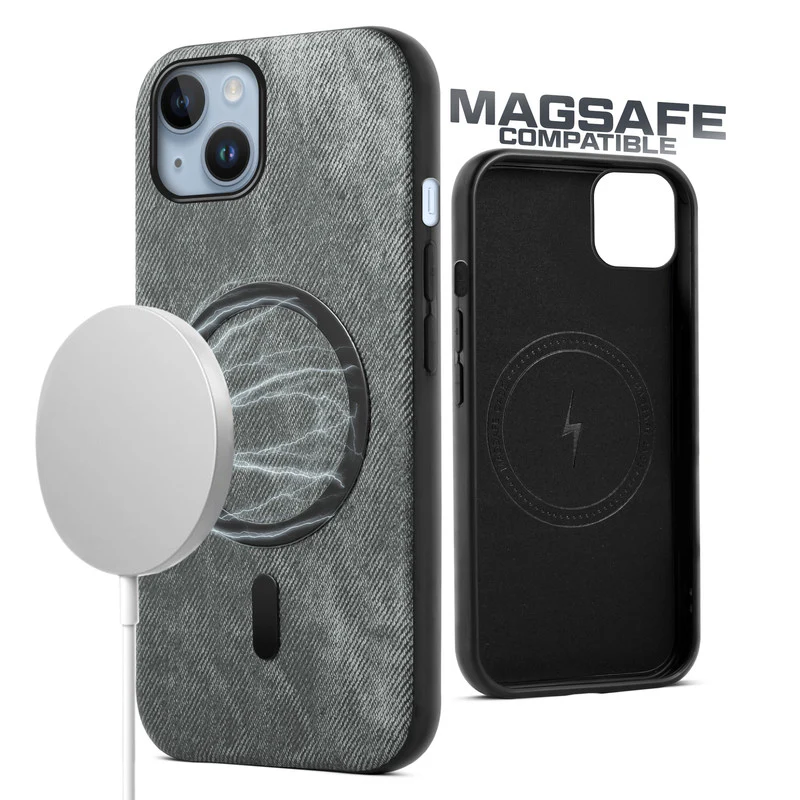 Classic Denim Finish Back Case For Apple iPhone 15 Plus With Wireless Charging Support Support - Image 21