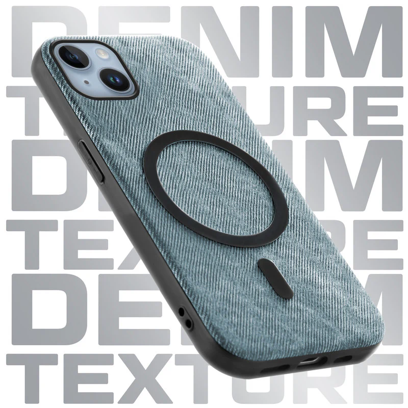 Classic Denim Finish Back Case For Apple iPhone 15 Plus With Wireless Charging Support Support - Image 5