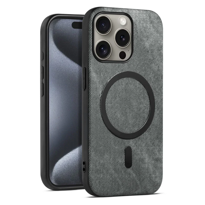 Classic Denim Finish Back Case For Apple iPhone 15 Pro With Wireless Charging Support Support - Image 19