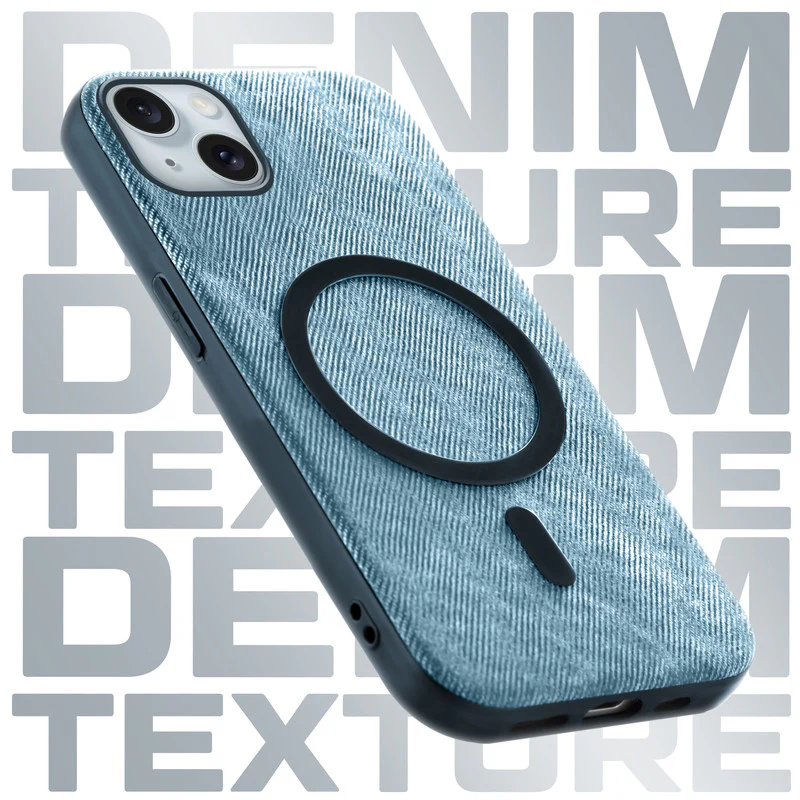 Classic Denim Finish Back Case For Apple iPhone 15 With Wireless Charging Support Support - Image 17
