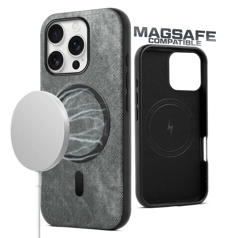 Classic Denim Finish Back Case For Apple iphone 16 Pro Max With Wireless Charging Support Support - Image 21