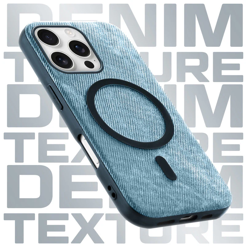 Classic Denim Finish Back Case For Apple iPhone 16 Pro With Wireless Charging Support Support - Image 17