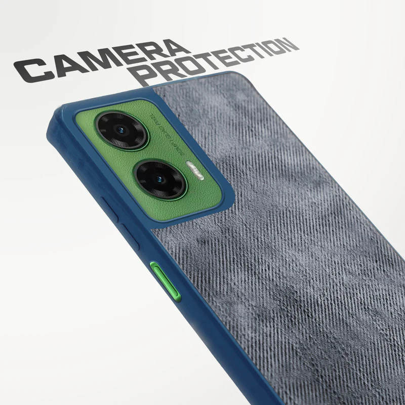 Denim Jeans Cloth Back Cover Case for Motorola G35 5G - Image 10