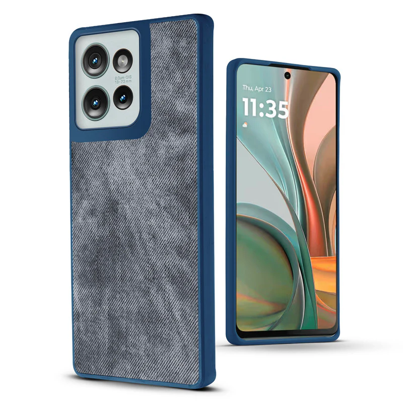 Denim Jeans Cloth Back Cover Case for Motorola G75 5G - Image 12