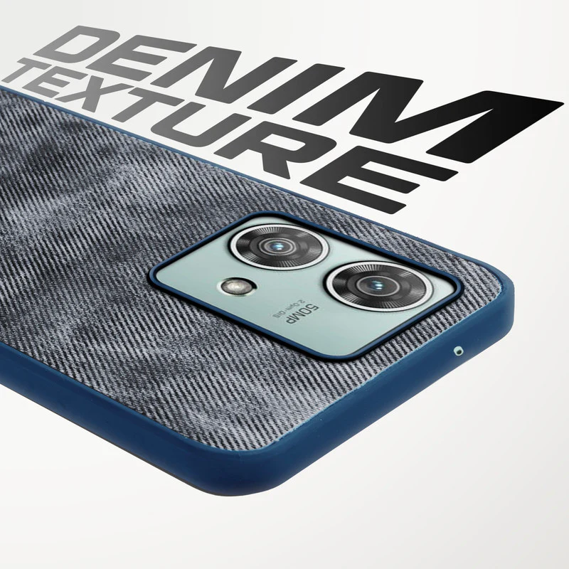 Denim Jeans Cloth Back Cover Case for Motorola Moto Edge 40 Neo 5G - Image 3