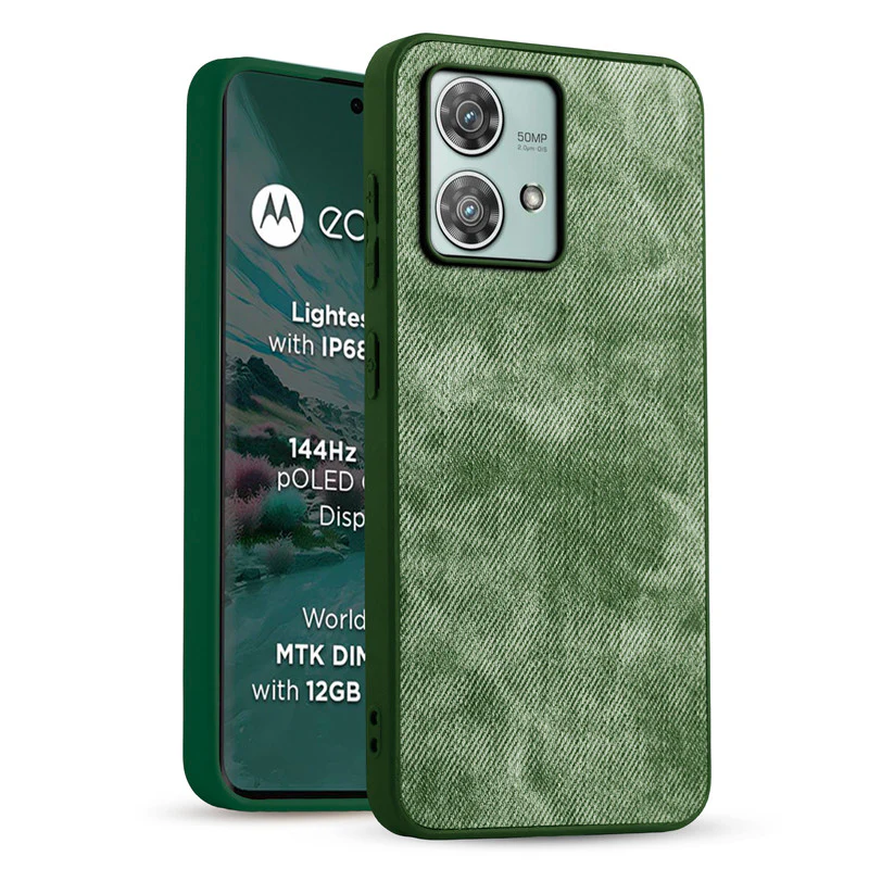 Denim Jeans Cloth Back Cover Case for Motorola Moto Edge 40 Neo 5G - Image 7