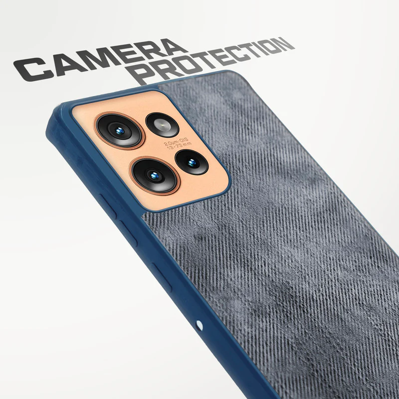 Denim Jeans Cloth Back Cover Case for Motorola Moto Edge 50 5G - Image 10