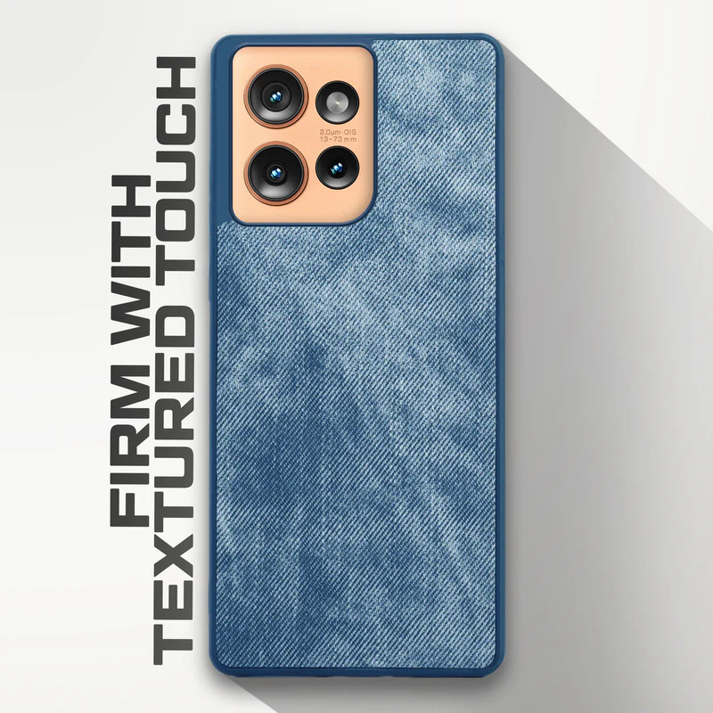 Denim Jeans Cloth Back Cover Case for Motorola Moto Edge 50 5G - Image 17