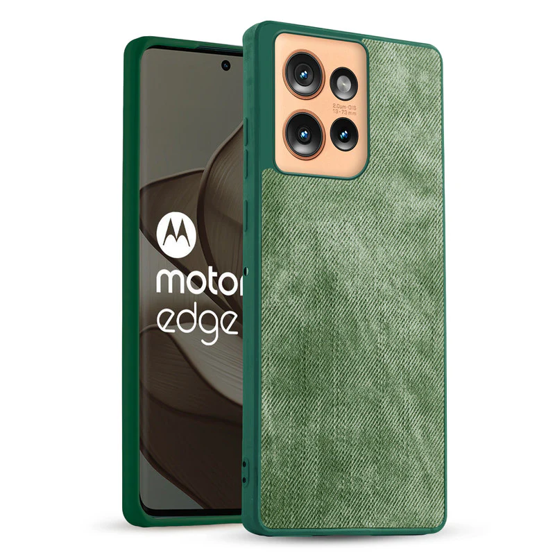 Denim Jeans Cloth Back Cover Case for Motorola Moto Edge 50 5G - Image 19