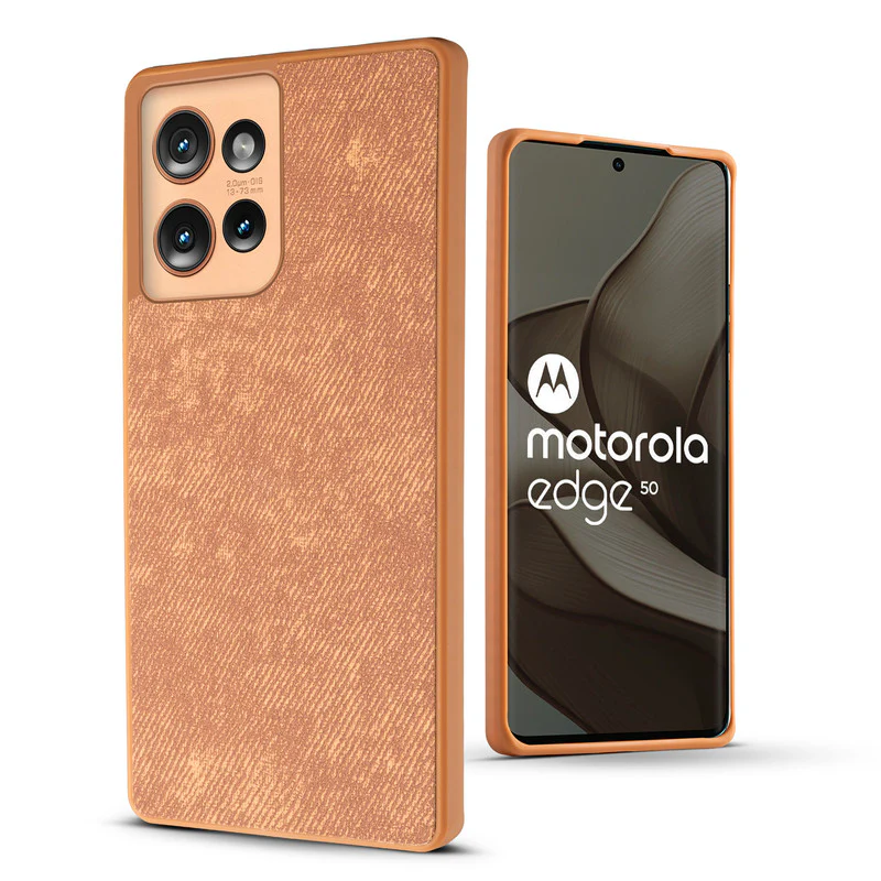 Denim Jeans Cloth Back Cover Case for Motorola Moto Edge 50 5G - Image 30