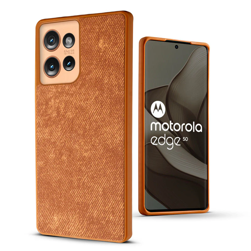 Denim Jeans Cloth Back Cover Case for Motorola Moto Edge 50 5G - Image 36