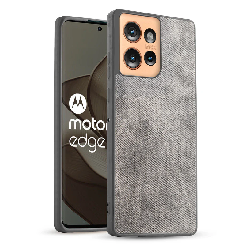 Denim Jeans Cloth Back Cover Case for Motorola Moto Edge 50 5G - Image 37