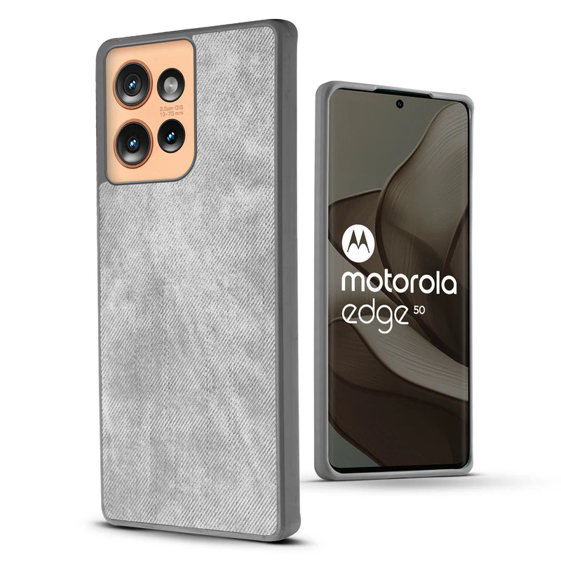 Denim Jeans Cloth Back Cover Case for Motorola Moto Edge 50 5G - Image 42