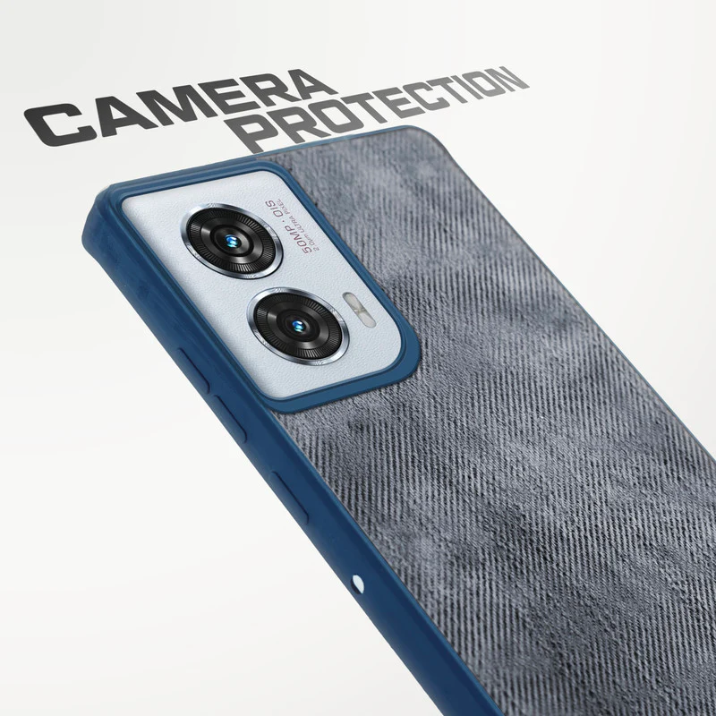 Denim Jeans Cloth Back Cover Case for Motorola Moto Edge 50 Fusion 5G - Image 16
