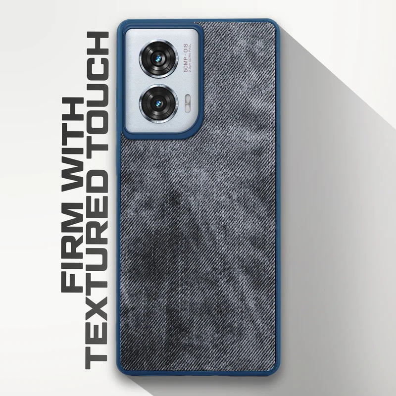 Denim Jeans Cloth Back Cover Case for Motorola Moto Edge 50 Fusion 5G - Image 17