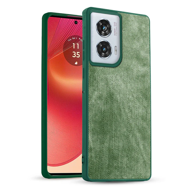 Denim Jeans Cloth Back Cover Case for Motorola Moto Edge 50 Fusion 5G - Image 25