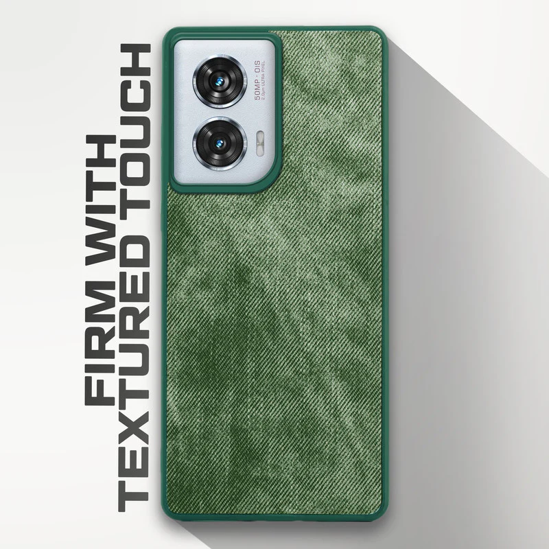 Denim Jeans Cloth Back Cover Case for Motorola Moto Edge 50 Fusion 5G - Image 29