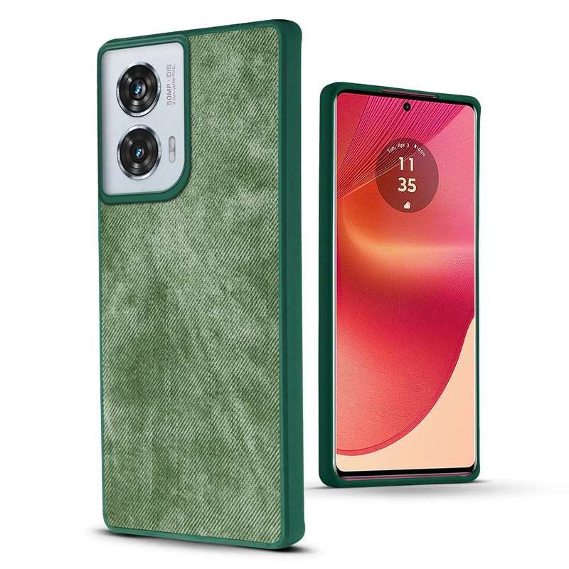 Denim Jeans Cloth Back Cover Case for Motorola Moto Edge 50 Fusion 5G - Image 30