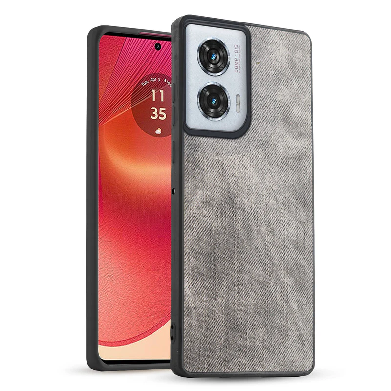 Denim Jeans Cloth Back Cover Case for Motorola Moto Edge 50 Fusion 5G - Image 7