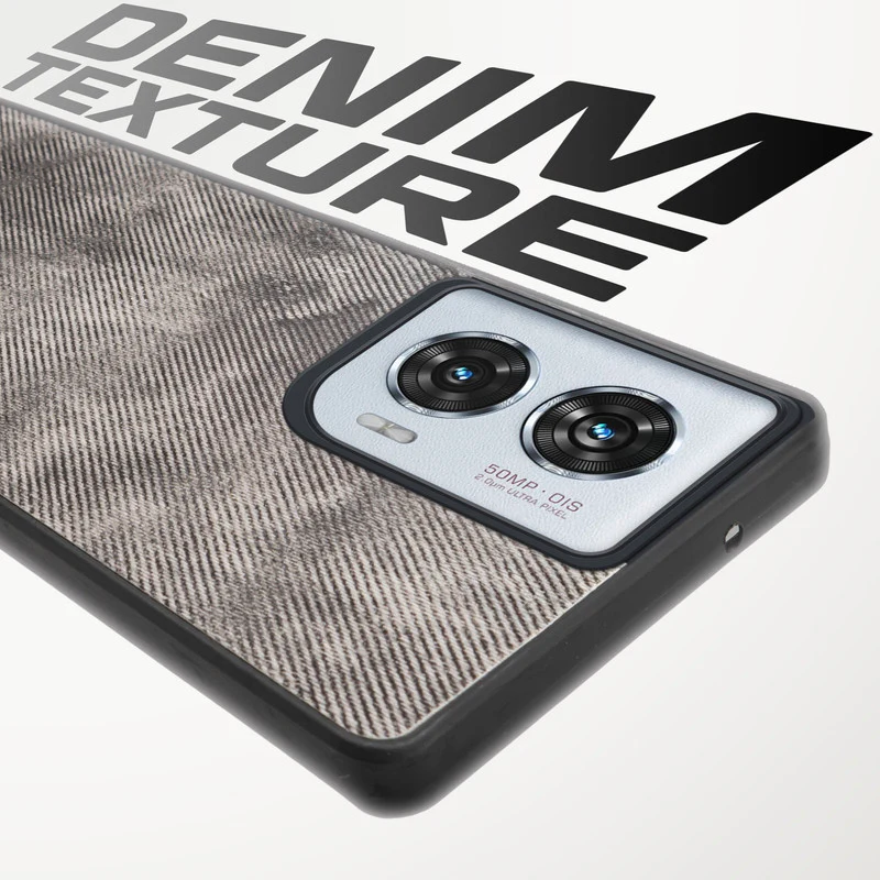 Denim Jeans Cloth Back Cover Case for Motorola Moto Edge 50 Fusion 5G - Image 9