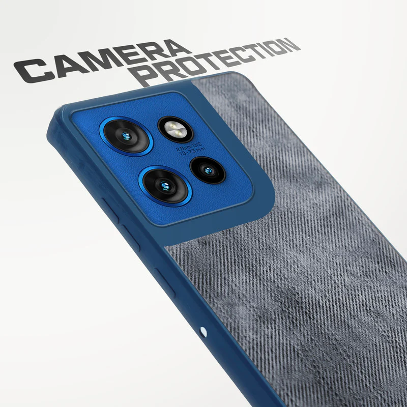 Denim Jeans Cloth Back Cover Case for Motorola Moto Edge 50 Neo 5G - Image 10