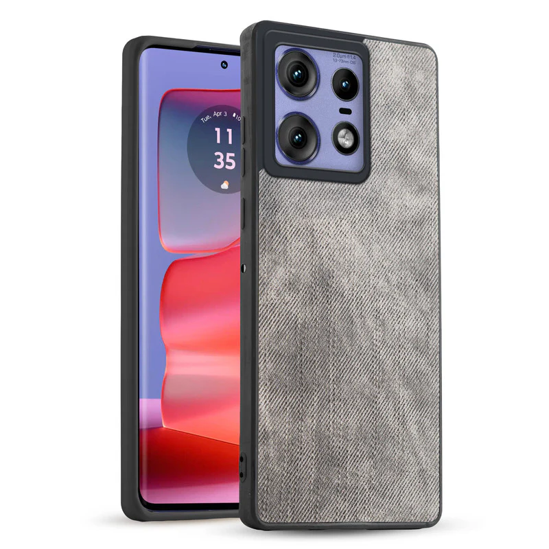 Denim Jeans Cloth Back Cover Case for Motorola Moto Edge 50 Pro 5G - Image 13