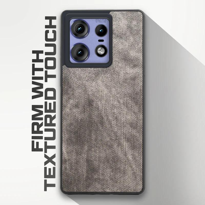 Denim Jeans Cloth Back Cover Case for Motorola Moto Edge 50 Pro 5G - Image 17