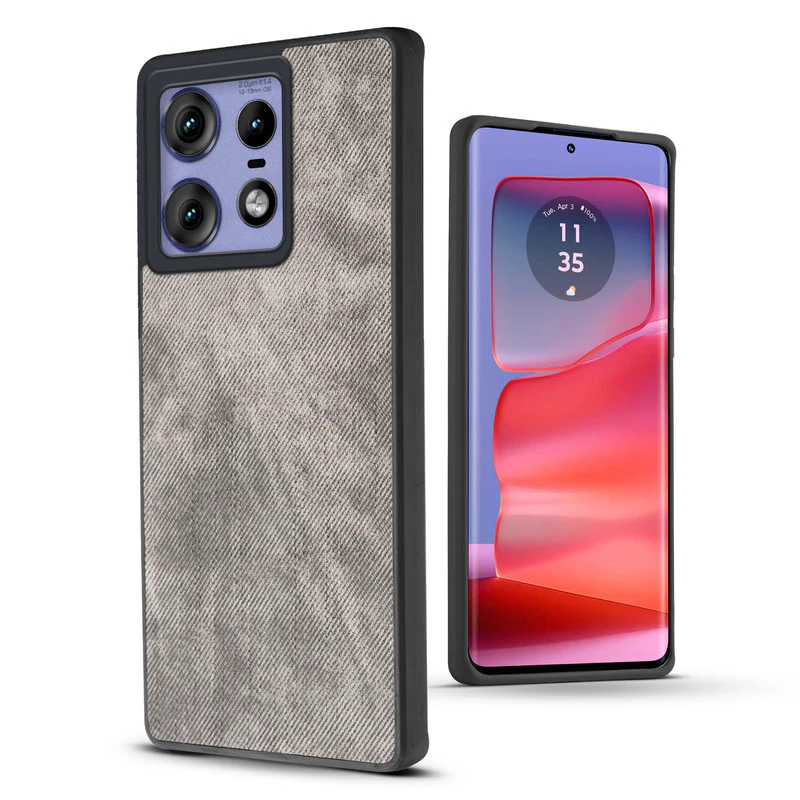 Denim Jeans Cloth Back Cover Case for Motorola Moto Edge 50 Pro 5G - Image 18