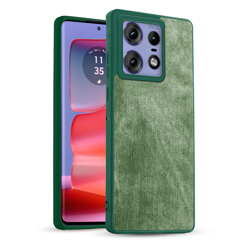 Denim Jeans Cloth Back Cover Case for Motorola Moto Edge 50 Pro 5G - Image 25