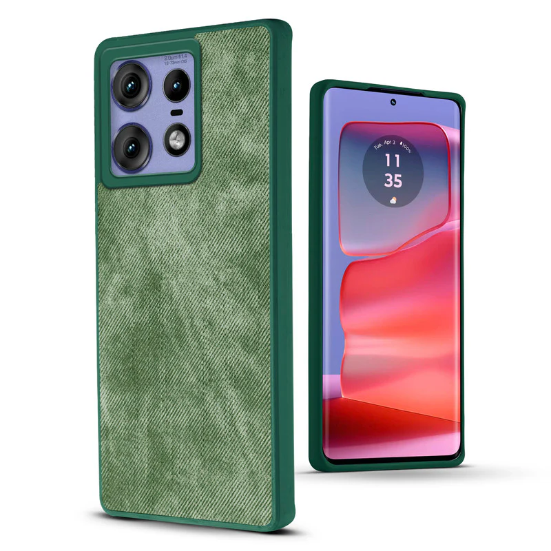 Denim Jeans Cloth Back Cover Case for Motorola Moto Edge 50 Pro 5G - Image 30
