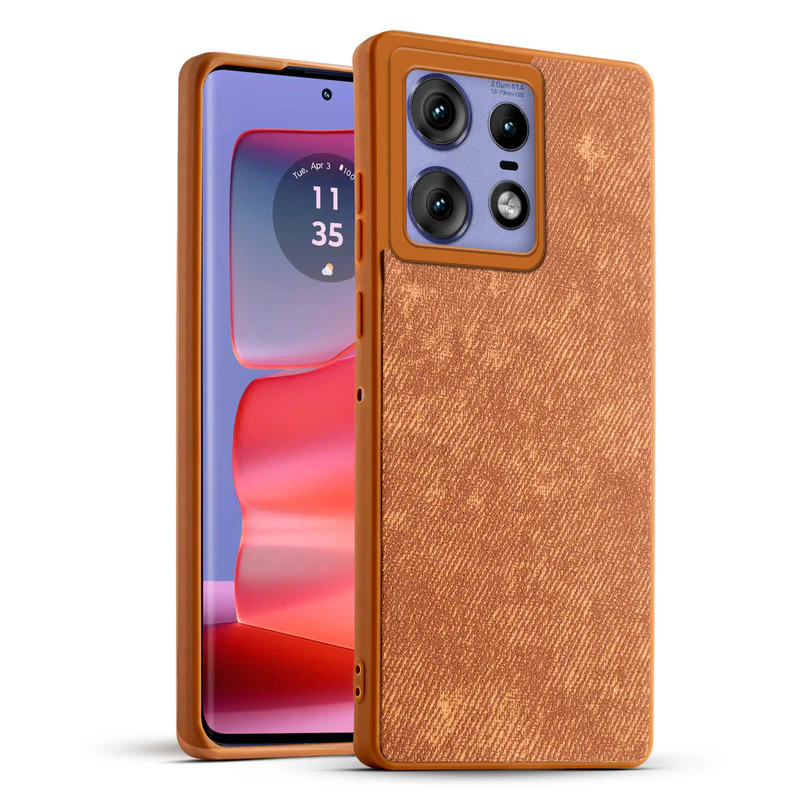 Denim Jeans Cloth Back Cover Case for Motorola Moto Edge 50 Pro 5G - Image 37