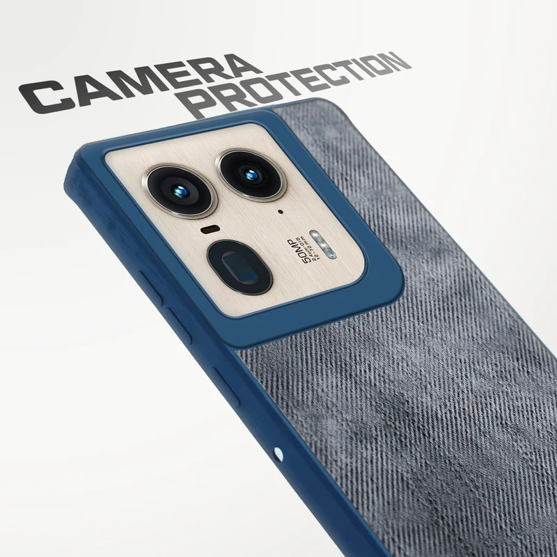 Denim Jeans Cloth Back Cover Case for Motorola Moto Edge 50 Ultra 5G - Image 10