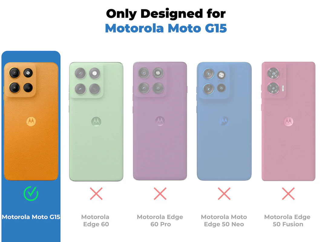 Denim Jeans Cloth Back Cover Case for Motorola Moto G15 - Image 2
