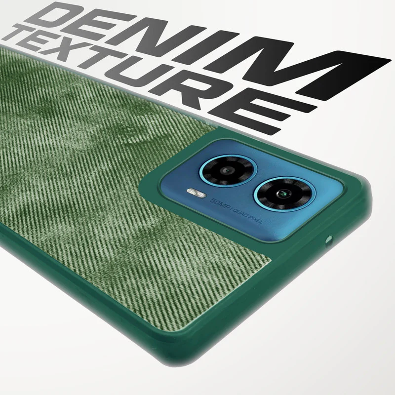 Denim Jeans Cloth Back Cover Case for Motorola Moto G34 5G - Image 21