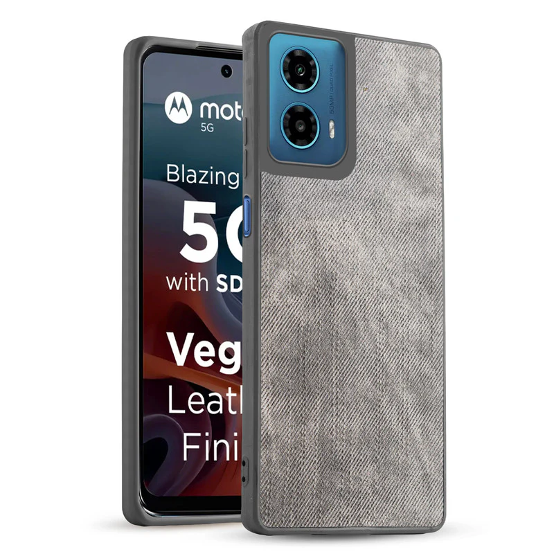 Denim Jeans Cloth Back Cover Case for Motorola Moto G34 5G - Image 37