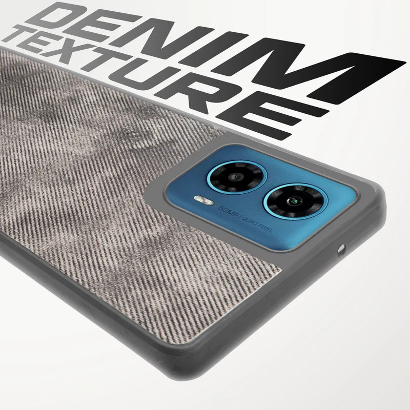 Denim Jeans Cloth Back Cover Case for Motorola Moto G34 5G - Image 39