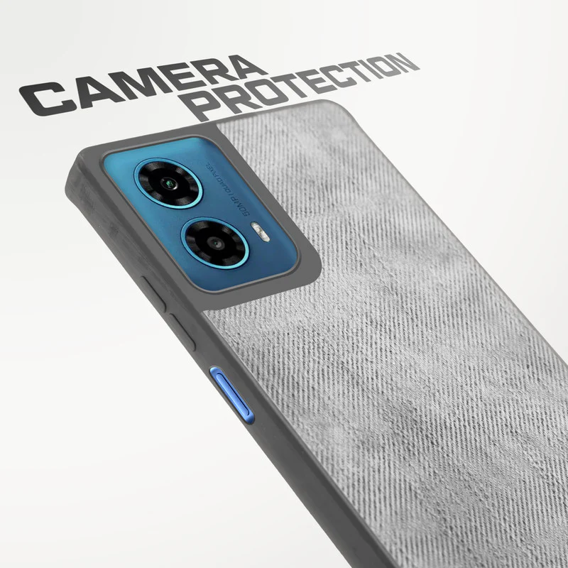 Denim Jeans Cloth Back Cover Case for Motorola Moto G34 5G - Image 40