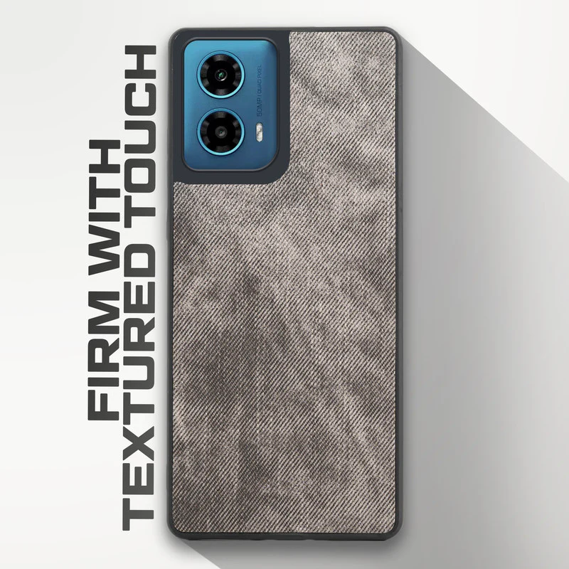 Denim Jeans Cloth Back Cover Case for Motorola Moto G34 5G - Image 5
