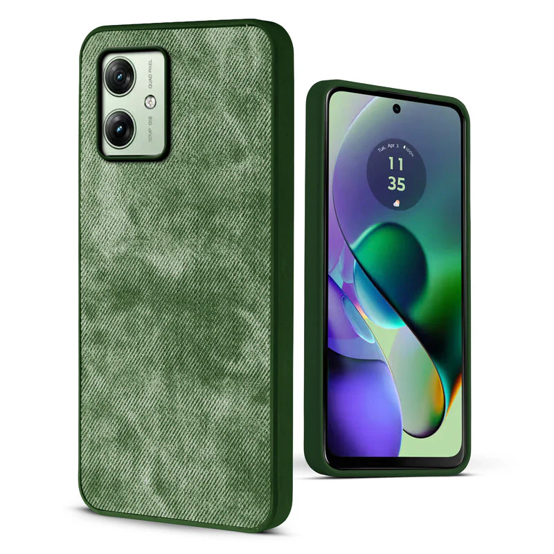 Denim Jeans Cloth Back Cover Case for Motorola Moto G54 5G - Image 24