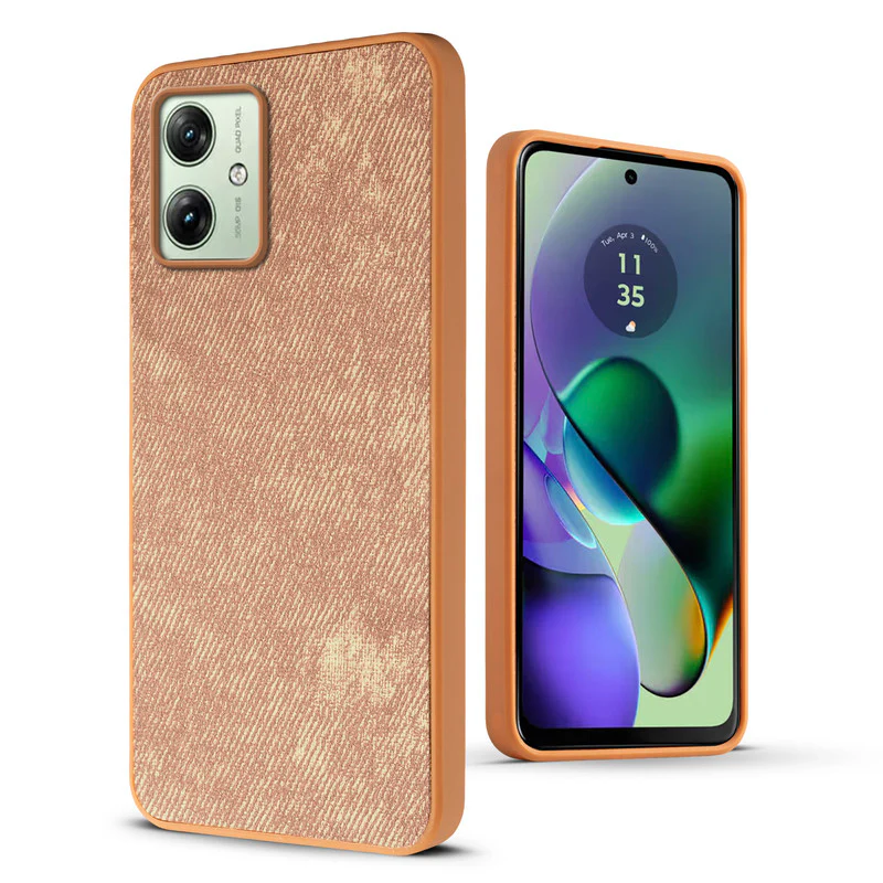 Denim Jeans Cloth Back Cover Case for Motorola Moto G54 5G - Image 30