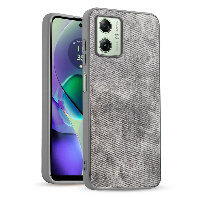 Denim Jeans Cloth Back Cover Case for Motorola Moto G54 5G - Image 37