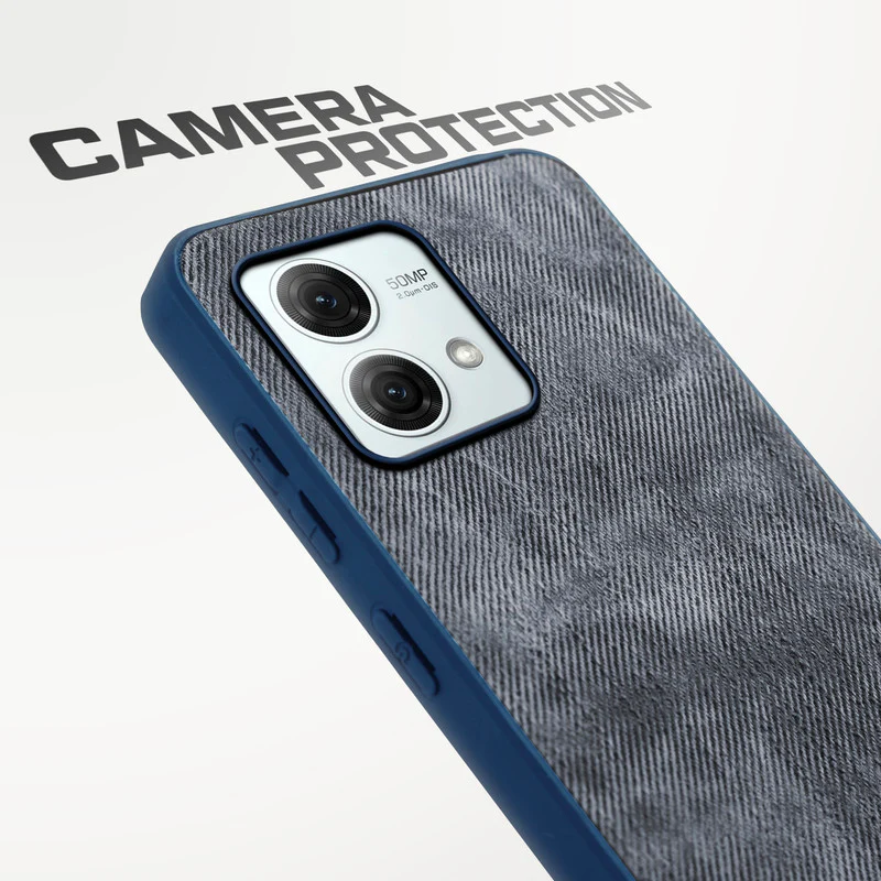 Denim Jeans Cloth Back Cover Case for Motorola Moto G84 5G - Image 10