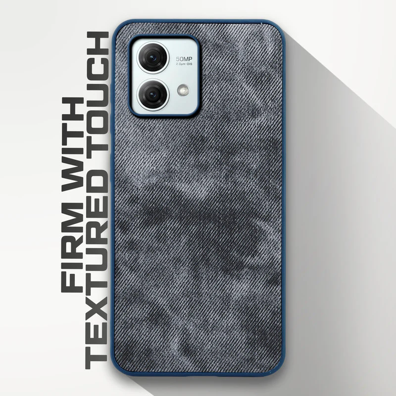 Denim Jeans Cloth Back Cover Case for Motorola Moto G84 5G - Image 11