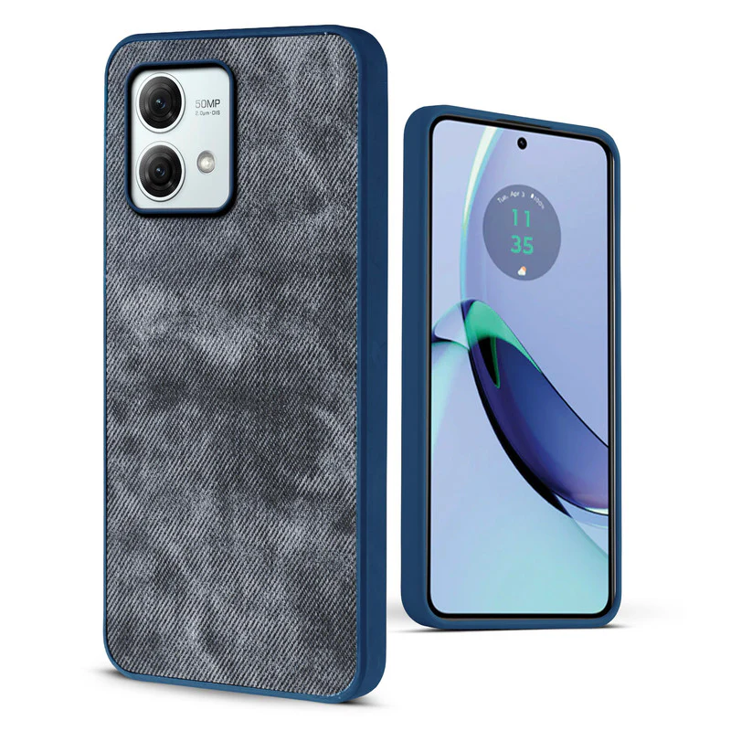 Denim Jeans Cloth Back Cover Case for Motorola Moto G84 5G - Image 12