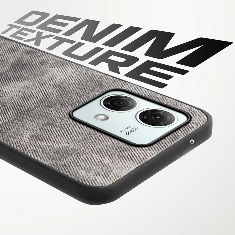 Denim Jeans Cloth Back Cover Case for Motorola Moto G84 5G - Image 3