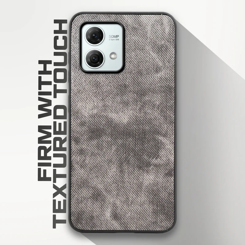 Denim Jeans Cloth Back Cover Case for Motorola Moto G84 5G - Image 5