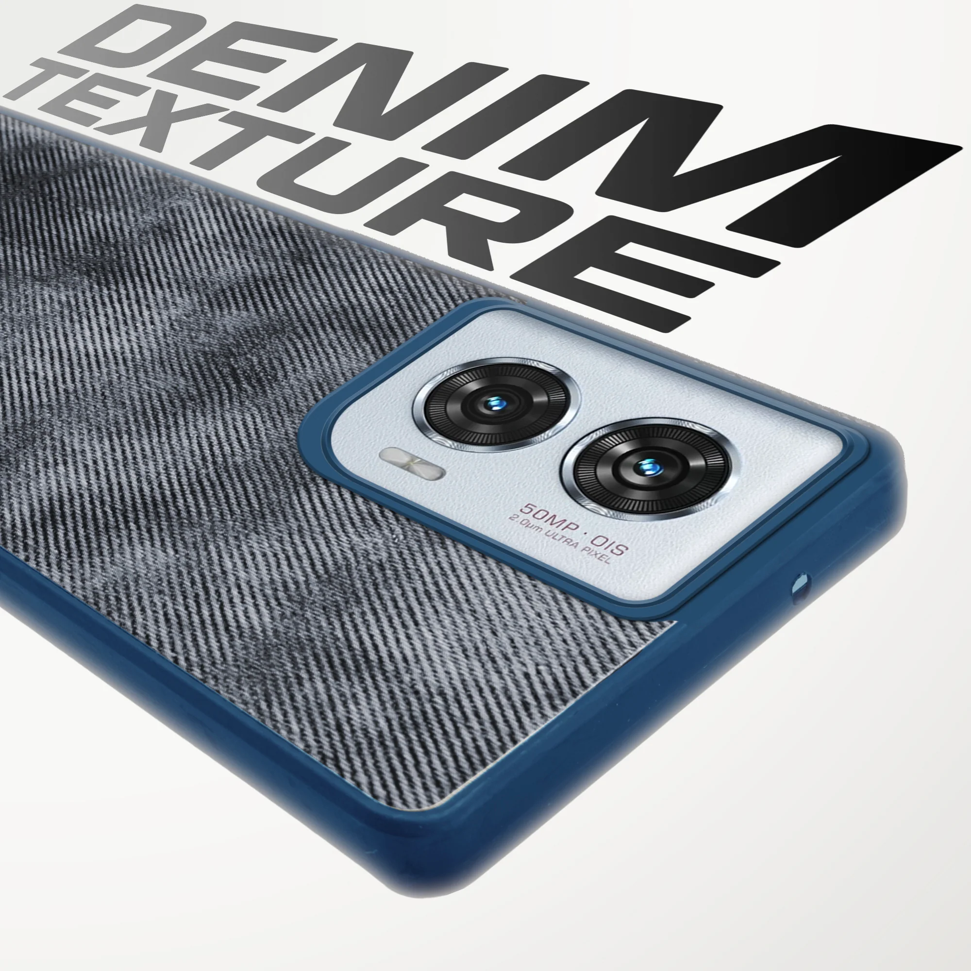 Denim Jeans Cloth Back Cover Case for Motorola Moto G96 5G - Image 15